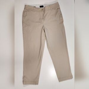 Talbots Perfect Crop Dress Pants Size 6 Womens Stretch With Pockets